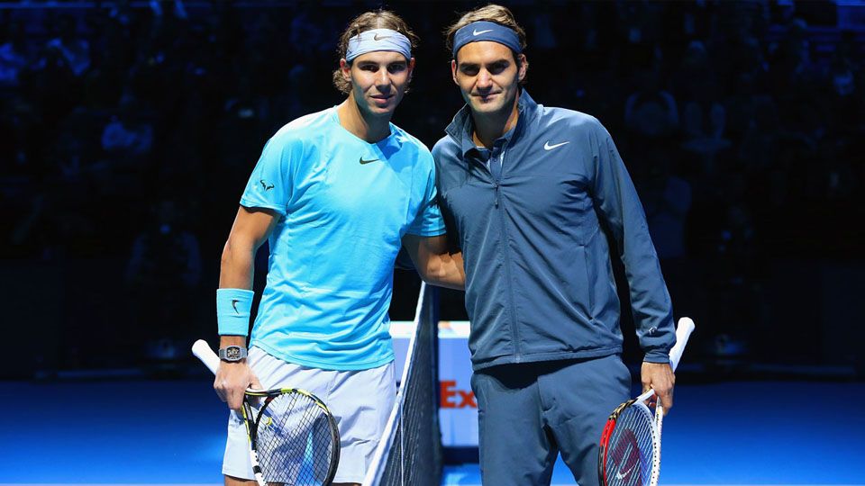 Rafael Nadal dan Roger Federer mengalami cedera musim lalu. Copyright: © INDOSPORT